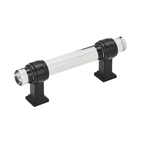 Amerock Glacio 3 in 76 mm Center-to-Center Clear/Black Bronze Cabinet Pull BP36659CBBR