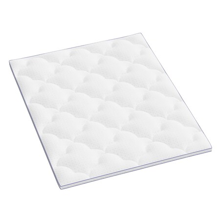Homeroots 2in White Cotton Twin Mattress Topper 711922