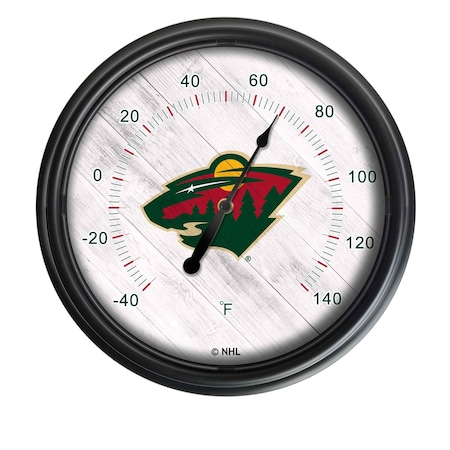 Holland Bar Stool Co Minnesota Wild Indoor/Outdoor LED Thermometer ODThrm14BK-08MinWld
