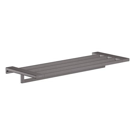 Hansgrohe AddStoris Towel Rack with Towel Bar in Brushed Black Chrome 41751340