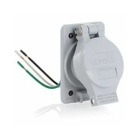 Leviton Duplex Outlet, Gray 15A 250V LNR96-7