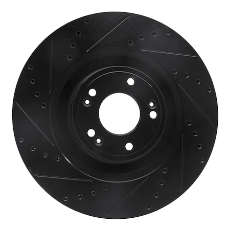 Dynamic Friction Co DFC Brake Rotor - Drilled and Slotted - Black 633-03040L