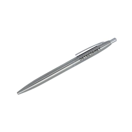 Detectamet Stainless Steel Pen, Black Ink, PK10 114S-A05-I02