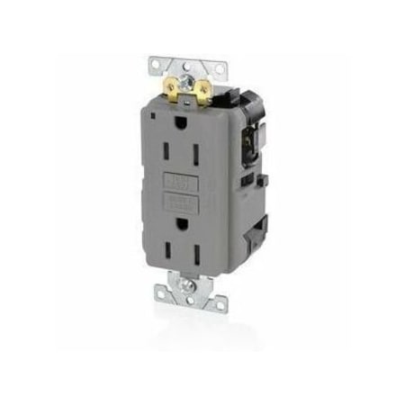 Leviton Lev-Lok GFCI 15A Ind Gr PI Gray MGFN1-GY