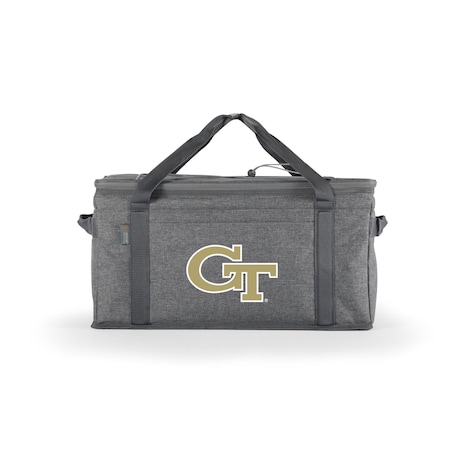 Picnic Time Family Of Brands NCAA Georgia Tech Yellow Jackets 64 Can Collapsible Cooler, Large Insulated Soft Cooler Bag 716-00-105-194-0