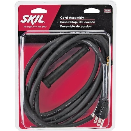 Skil SKIL 95104L Heavy-Duty Wormdrive Cord Assembly, 120 V, 15 A, 8 ft Cord, Rubber 95104L