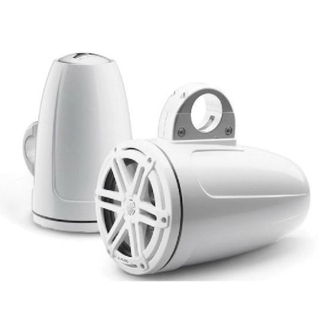 Jl Audio 7.7in Tower Speakers, Gloss White Encl., Gloss White Sport Grille, 93538, 010-03269-00, 2PK 93538/010-03269-00