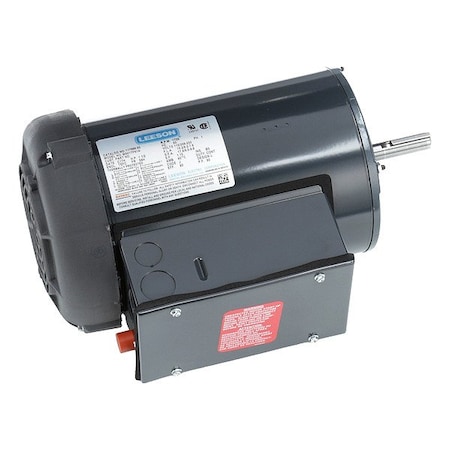 Leeson Farm Duty Motor, Capacitor-Start/Run, 1 1/2 HP, 115/230V AC, 1,725 Nameplate RPM, 56H Frame 117866.00