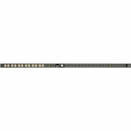 Vertiv RPDU, MONITORED UNIT LEVEL EC, 30A, 120V, 2.8KW, VERTICAL, (24) NEMA 5-20R, 10FT VP4N30AP