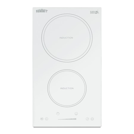 Summit 12in Wide 208-240V 2-Zone Induction Cooktop SINC2B231W