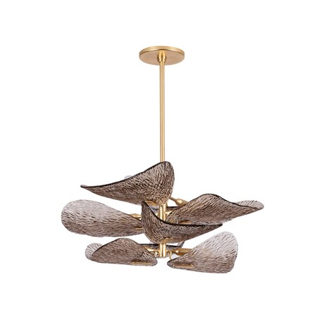 Corbett Lighting Cardiff Semi Flush in Vintage Gold Leaf 515-08-VGL