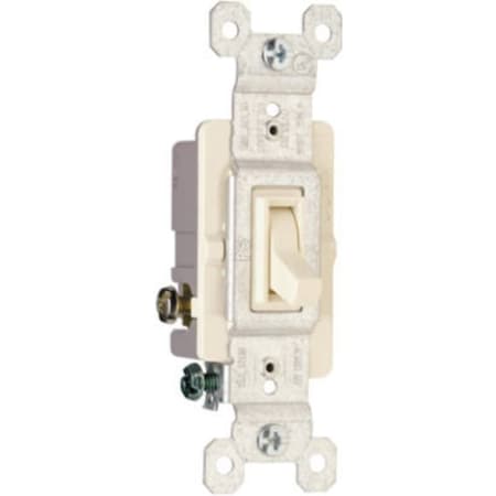 Legrand Toggle Switch, 15 A, 120 VAC, 3-Position, Side Wire Terminal, Light Almond 663LAGTU