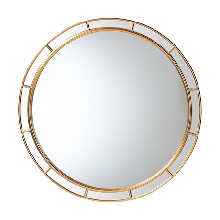 Baxton Studio Ulvi Antique Goldleaf Round Accent Mirror 247-13778-ZORO