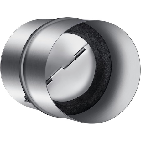 Ipower 4 inch Shutter Back Draft Blocker, One-Way Airflow Ducting Insert Backflow Preventer with 2 GLDUCTDAMPER4