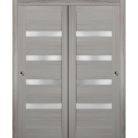 Sartodoors Sliding Closet Bypass Doors 72x84 inches Solid Core Modern Interior QUADRO4113DBD-SS-7284