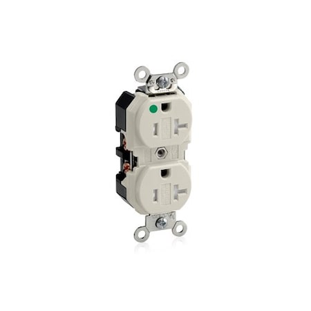 Leviton Plugs&Rcptcls, 20A, 125VAC, Almnd, Nylon 8300-SGT
