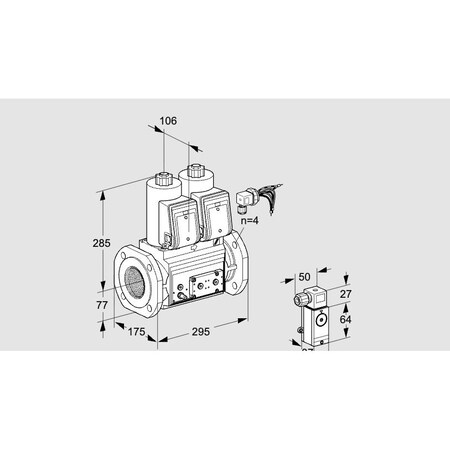 Honeywell Kromschroder Solenoid Valve for Gas/Air, VCS Series, 500 mbar, IP65, Class A KS88203310