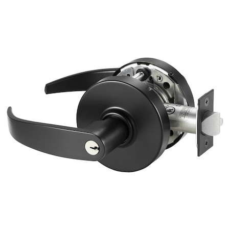Sargent Grade 1 Storeroom/Closet Cylindrical Lock, P Lever, L Rose, Conventional Cylinder, Black Suede Fini 10XG04 LP BSP