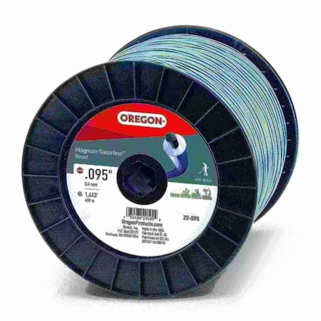 Oregon Magnum Gatorline Round Trimmer Line, .095" by 1445', 5Lb Spool 22-595
