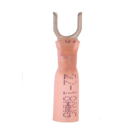 Hillsdale Terminal Fork Terminal, #8 Stud Size, 18 AWG, Crimp Termination with Heat Shrink, 250 PK 40063
