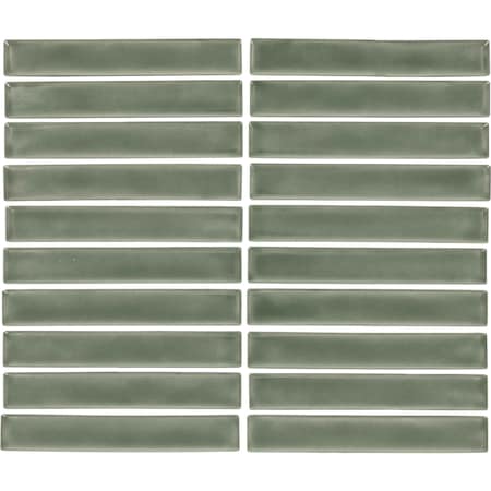 Daltile Artcrafted 1in. x 6in. Glazed Ceramic Mosaic Tile 10.00 SQFT Per Carton, 10PK AC25STJ16MSGL