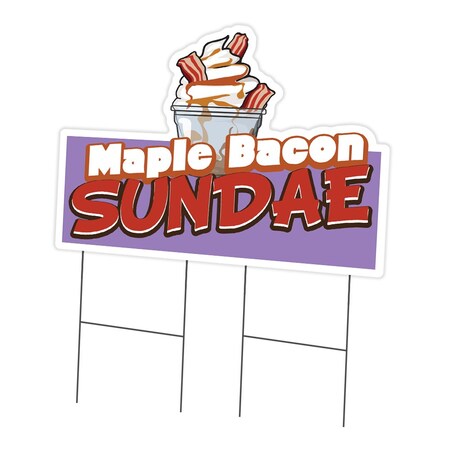 Signmission Maple Bacon Sundae Die Cut Yard & Stake outdoor plastic coroplast window, 2436-Maple Bacon Sundae C-DC-2436-Maple Bacon Sundae19