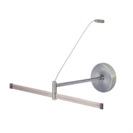 Gorgeousglow 36 in. Wall Monorail Power Feed Extends Power Feed - Satin Nickel GO3014883
