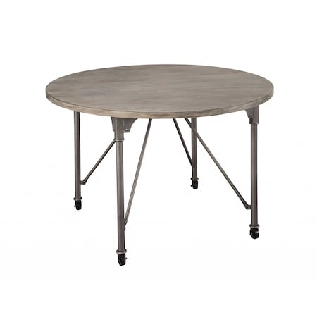Homeroots 45" X 45" X 30" Gray Oak And Sandy Gray Dining Table 318920