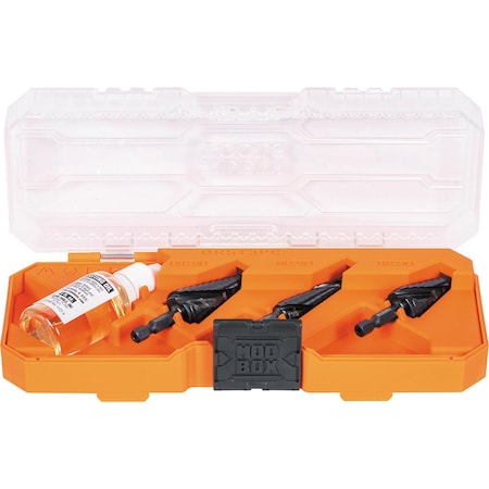 Klein Tools Premium All Purpose Quick Release Step Bit Kit, 3 Piece QRST3PC