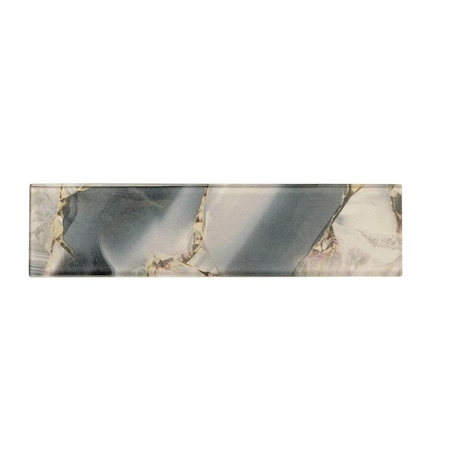 Apollo Tile Carnelian 3 in. x 12 in. Glossy Gray Glass Subway Wall and Floor Tile 5 sq. ft./case, 20PK APLAG8803GRA