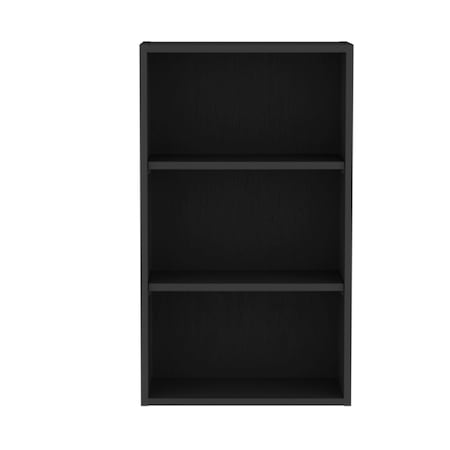 Homeroots 21in Black Wood Wall Mounted China Cabinet 733381