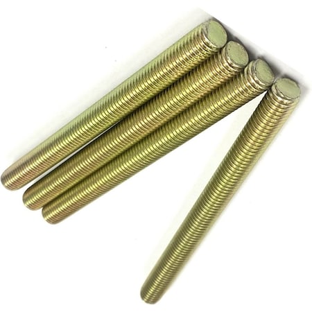 Zmg Fasteners Plus 1 1/4 - 7 X 36" FULLY THREADED STRAIGHT ROD SAE GR 8 J429 ZINC TRIVALENT YELLOW 2046030