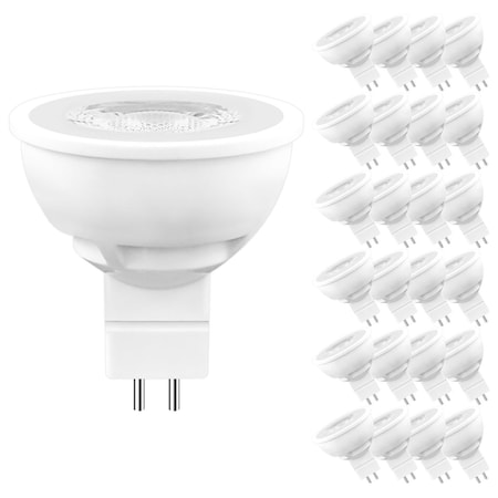 Luxrite MR16 LED Bulbs Dimmable, 50W Halogen Equivalent, 3500K Natural White, 6.5 Watt, 500, 24PK LR21408