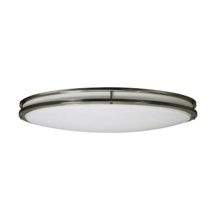 Light Efficient Design Efficient Lighting  Contemporary Round Flushmount  Brushed Nickel Finish with Acrylic Diffuser EL-855-2T8
