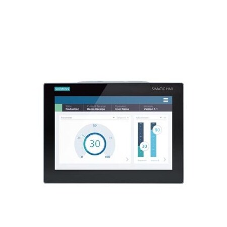 Siemens SIMATIC HMI MTP1200 PRO for support arm expandable round pipe and 6AV2128-3MB27-0BX0