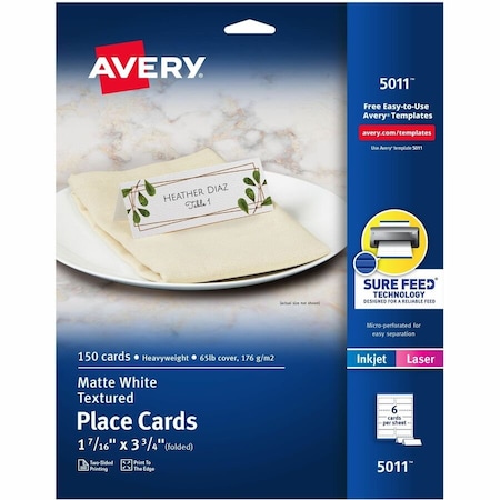Avery Cards, Matte, Two-Sid, PK150 5011