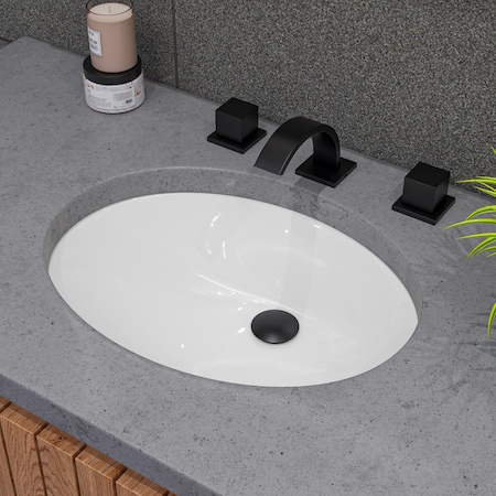 Alfi Brand ALFI brand ABC602 White 23" Oval Undermount Ceramic Sink ABC602