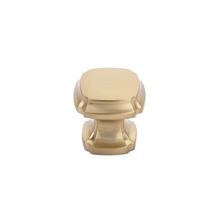 Schaub 1-3/8in Empire Square Cabinet Knob Signature Satin Brass Finish 882-SSB