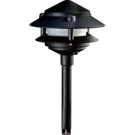 Intense Cast Aluminum Two Tier Pagoda Light, Black IN2562980