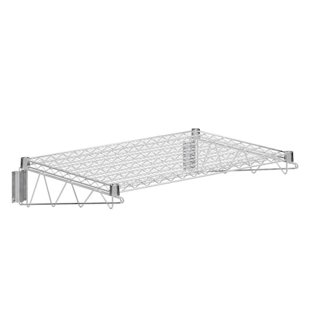 Amgood 24 in. x 36 in. Chrome Wire Wall Mount Shelf AMG WRS-WALL CH-2436-Z