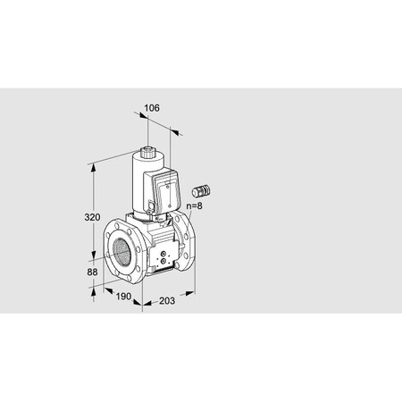 Honeywell Kromschroder VLV, SOLND, SZ 7, 80 MM ISO FLG, VAS780F05N KS88203052