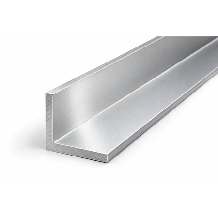 Brunner Aluminum Angle 1/2" x 1/2" x 1/16", 6063-T5 (A208) 6 Feet Silver Bright Anodized A208 SB6