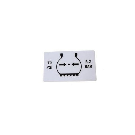 Skyjack REPLACEMENT LABEL TIRE PRESSURE 75PSI P 126928