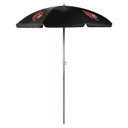 Picnic Time Family Of Brands NCAA Louisville Cardinals Outdoor Canopy Sunshade Beach Umbrella 5.5' - Small Patio Umbrella 822-00-179-304-0