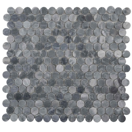 Apollo Tile 11x12 Bardiglio Nuvolato Marble Polished Floor and Wall Mosaic Tile 4.83 sqft/case, 5PK APLSE88P02PA