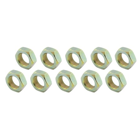 Allstar Performance 0.43-20 in. Left Hand Steel Jam Nuts, 10PK ALL18257-10