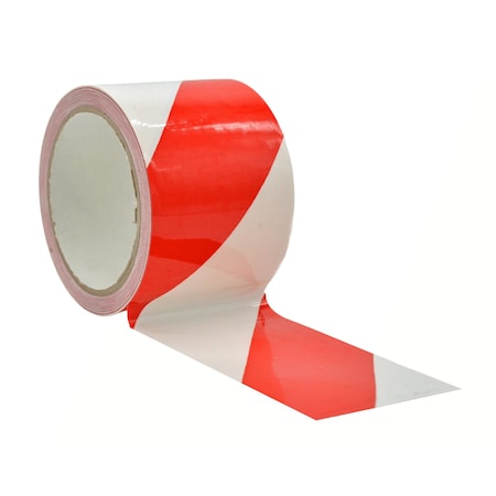 Wod Tape Laminated PVC, Red/White, 3 inch (72mm) W., 9 mil Thickness, 16 PK WOD VSWT189L-PC-03000-16-18-RW