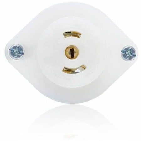 Leviton Industrial Grade Flanged MiniLock Outlet 15 Amp, 125 Volt ML2-PER