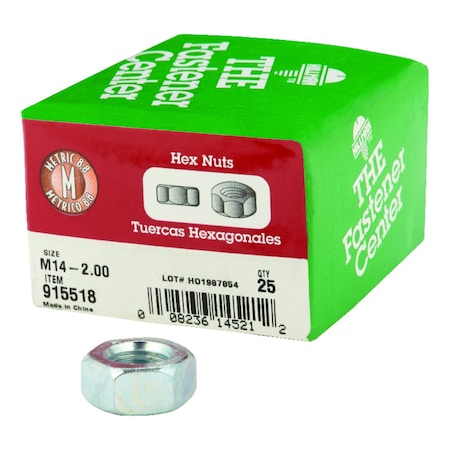 Hillman M14-2.00 mm Zinc-Plated Steel Metric Hex Nut 915518