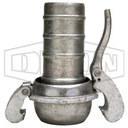 Dixon Type B Quick Connect Fitting, 2 in, Male x Hose Shank, Steel, Domestic MC3092